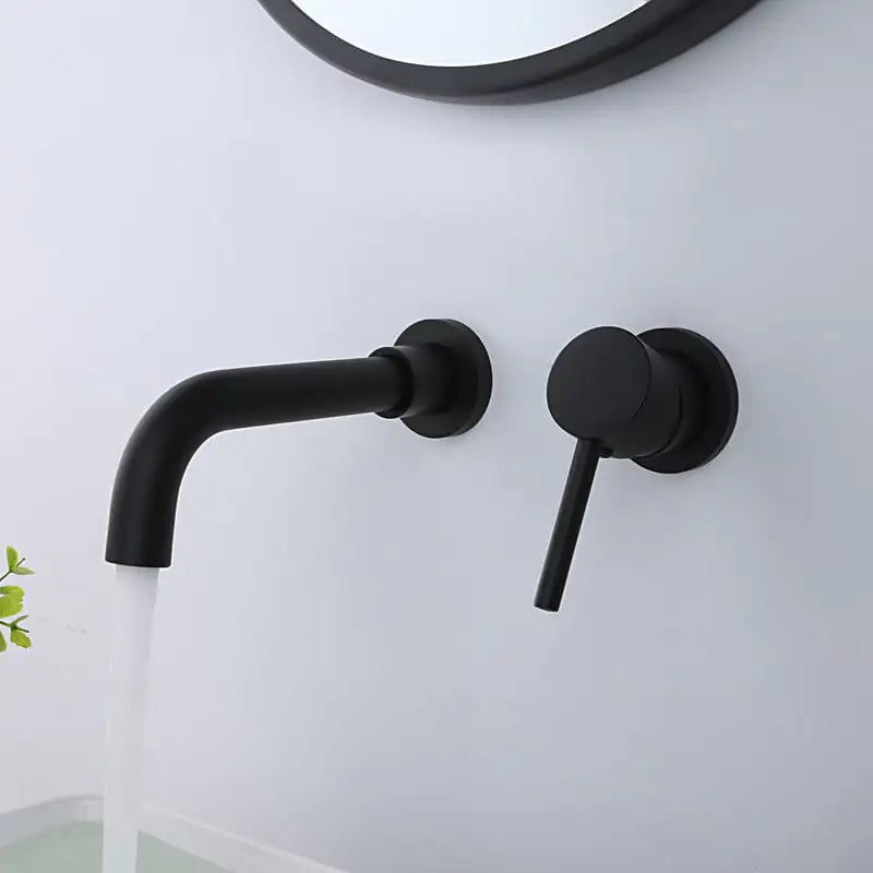 Black Frosted Concealed Basin Faucet